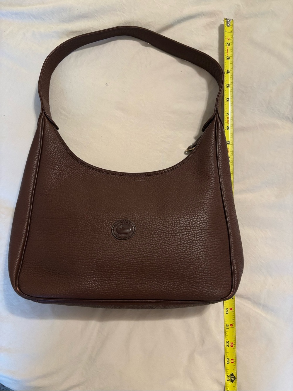 Dooney & Bourke Chocolate Brown Pebbled Leather Shoulder Bag - Picture 2 of 5